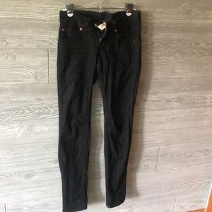 Black True religion straight leg jeans
